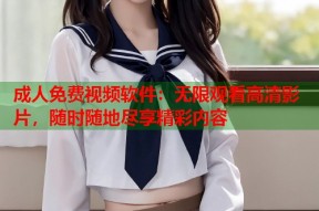 成人免费视频软件：无限观看高清影片，随时随地尽享精彩内容