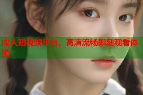 成人短视频平台，高清流畅即刻观看体验